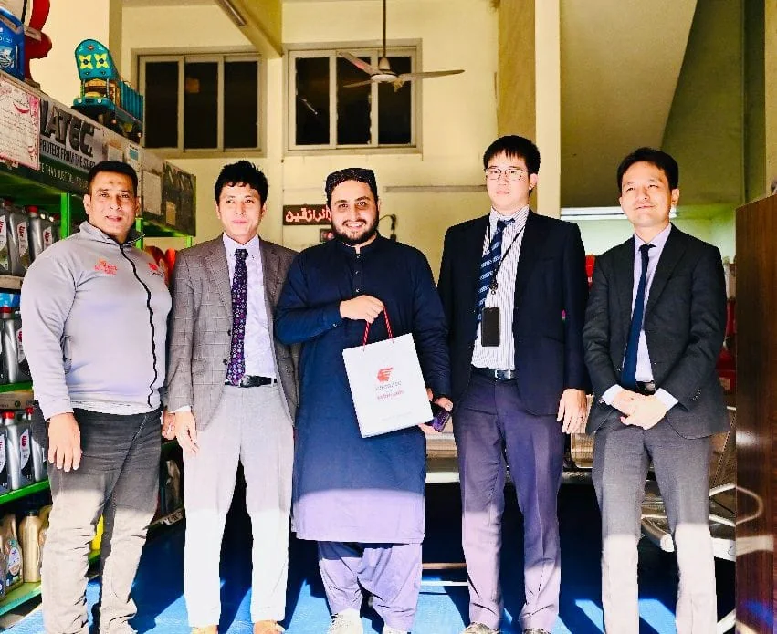 Partner representatives visiting Khan Oil Works